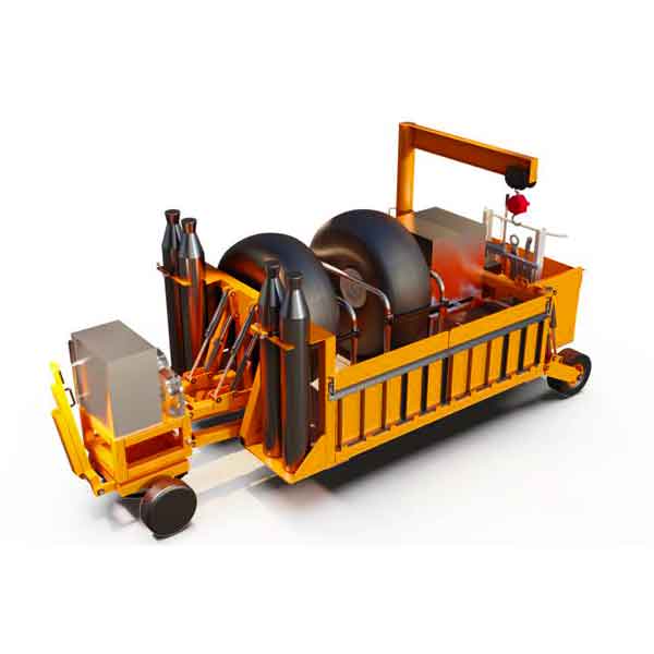 Dedienne Aerospace orange servicing cart