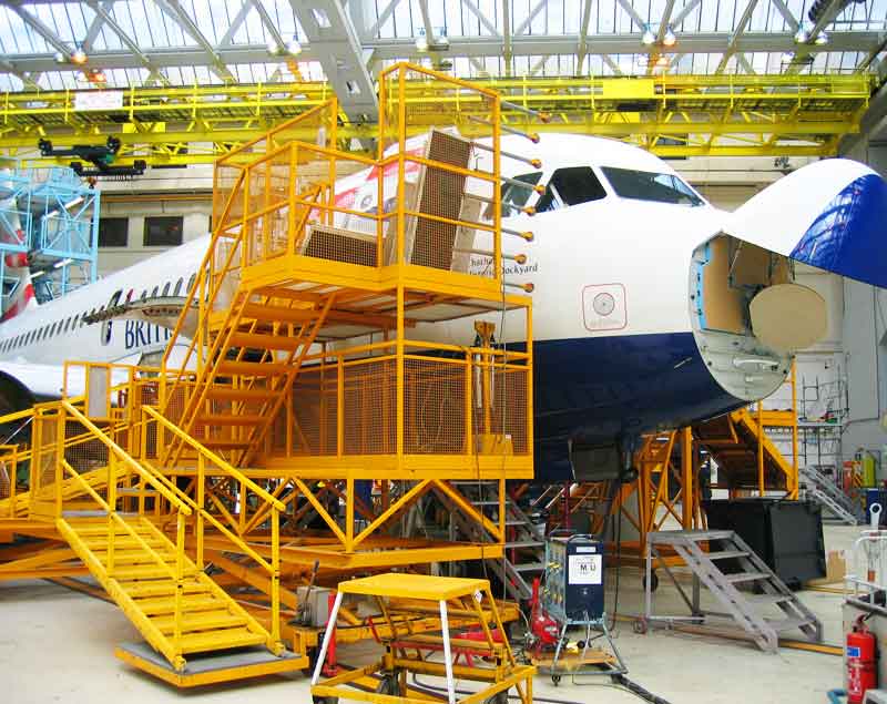 Aircraft maintenance with aircraft tooling