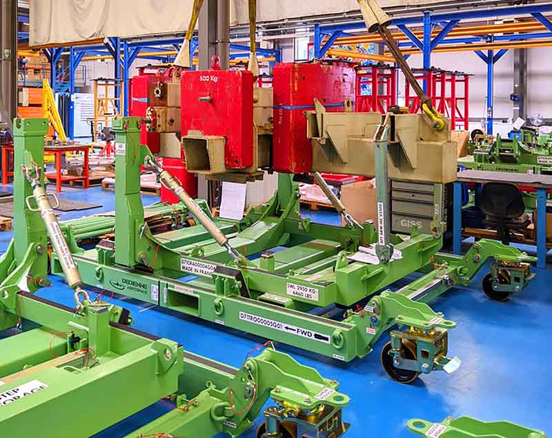 Load Test of a V2500 engine Stand in Dedienne Aerospace factory, Toulouse, France